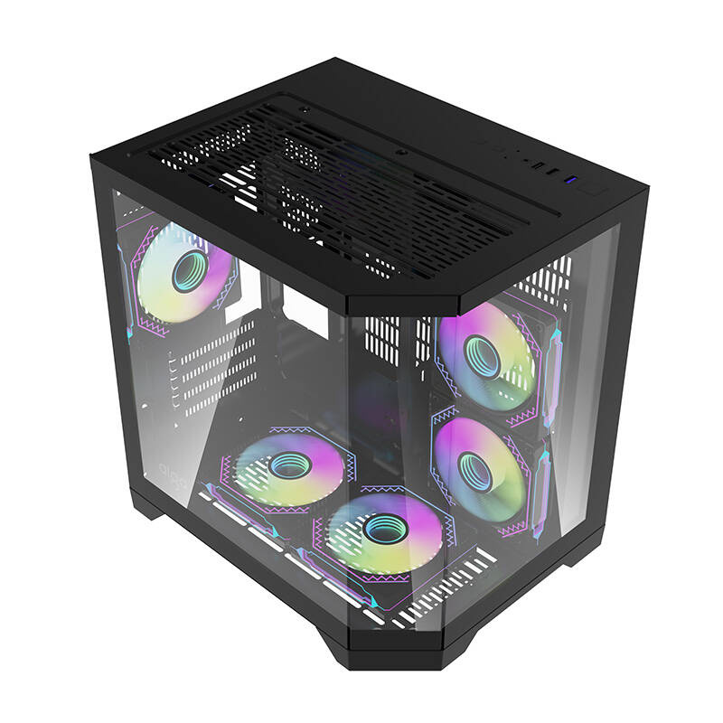 Darkflash FT350 számítógépház + 5 ARGB ventilátor (fekete)