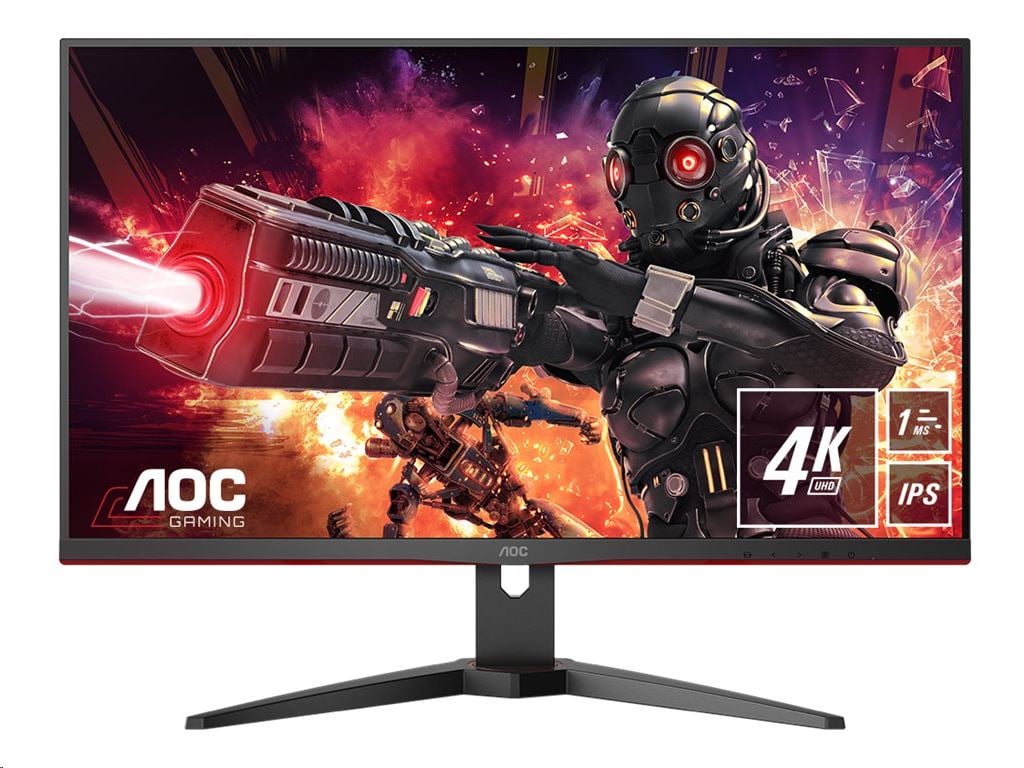 28" AOC U28G2AE/BK LCD monitor fekete