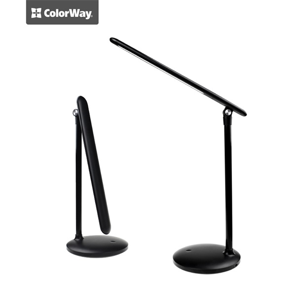 COLORWAY CW-DL02B-B Asztali LED lámpa beépített akkumlátor Fekete  