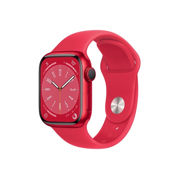 Apple Watch Series 8 GPS 41mm (PRODUCT)RED alumíniumtok, (PRODUCT)RED sportszíj (MNP73CM/A)