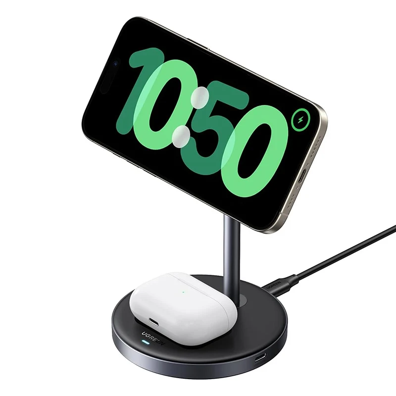 Ugreen W710 2 az 1-ben induktív töltő Iphone-hoz AirPodshoz