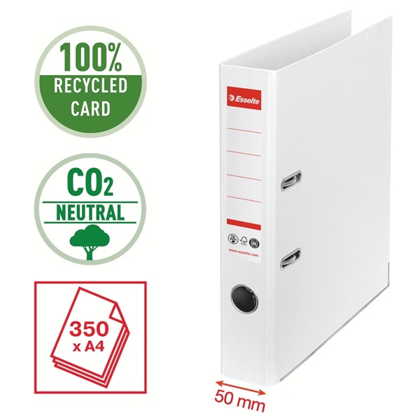 Esselte No.1 A4 50mm fehér CO2 semleges környezetbarát iratrendező