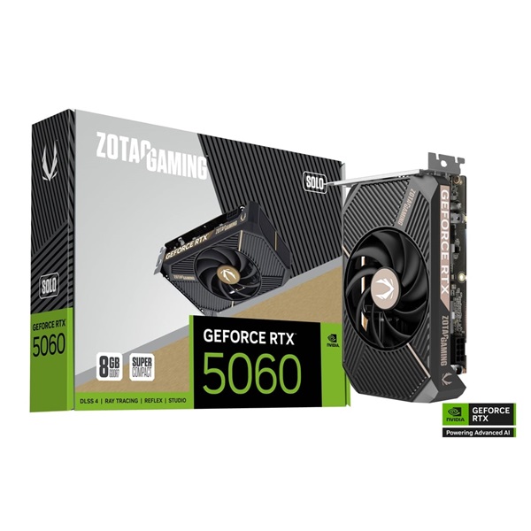 ZOTAC GAMING GEFORCE RTX 5060 SOLO 8GB GDDR7 Videókártya