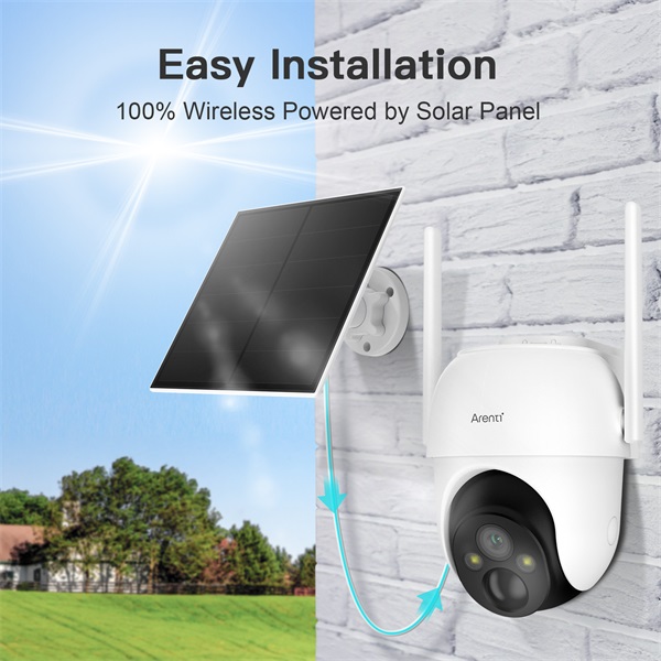 Arenti  GO2T + SP2 3MP 4mm  kültéri IR10m  5200mAh IP wifi PT dómkamera