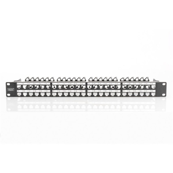 DIGITUS 48port 19" 1U fekete moduláris üres patch panel DIGITUS 48port 19" 1U fekete moduláris üres patch panel