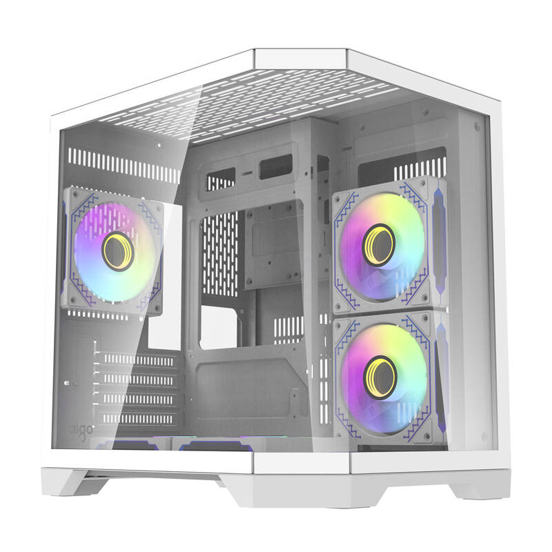Darkflash FT350 számítógépház + 5 ARGB ventilátor Fehér 