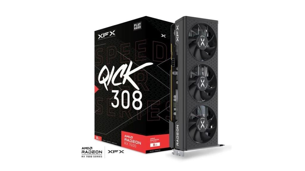 XFX RX7600 8GB DDR6 Qick 308 Black Videókártya