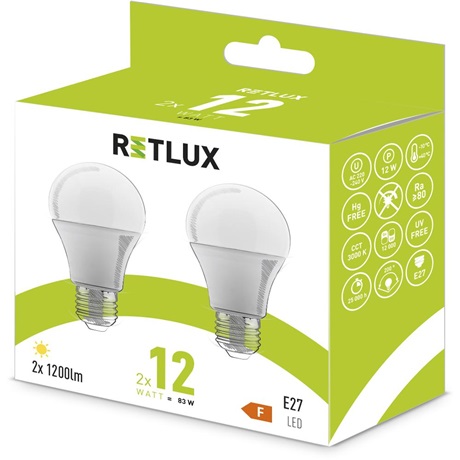 Retlux REL 31 LED IZZÓ A60 2X12W E27 WW