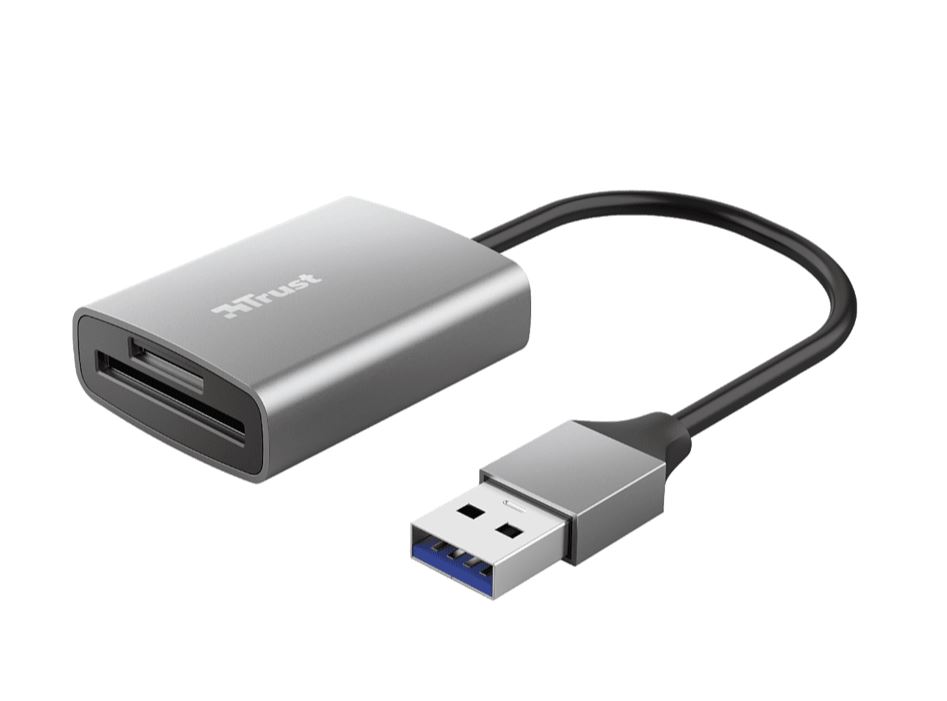 Trust 24135 Dalyx USB 3.2 kártyaolvasó ezüst  