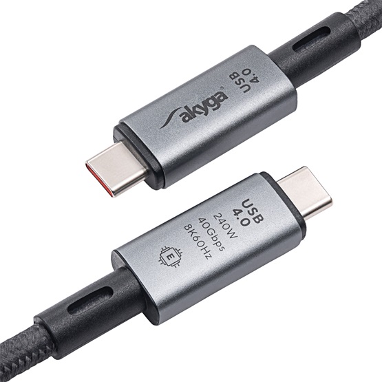  Akyga AK-USB-45 USB4 type C  40Gb/s 240W 1m kábel 