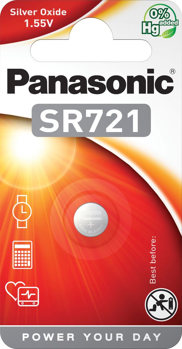 Panasonic SR-721EL/1B ezüst-oxid óraelem (1 db / bliszter) Panasonic SR-721EL/1B ezüst-oxid óraelem (1 db / bliszter)