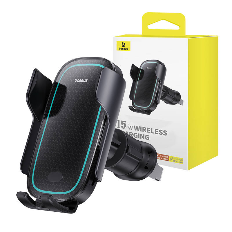 Wireless Charging Car Mount Baseus MilkyWay Pro 15W (black) Wireless Charging Car Mount Baseus MilkyWay Pro 15W (black)