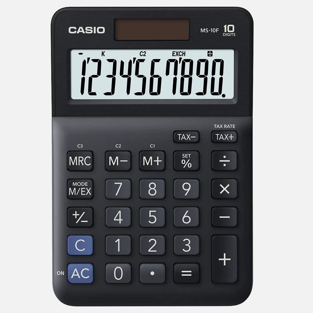 Casio MS-10F Asztali számológép Fekete