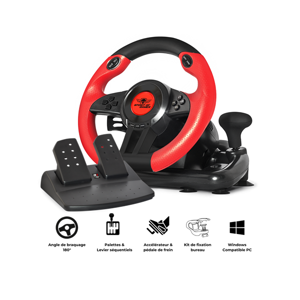 Spirit of Gamer Kormány - RACE WHEEL PRO 1 kormány+pedálok PC kompatibilis Fekete/piros Spirit of Gamer Kormány - RACE WHEEL PRO 1 kormány+pedálok PC kompatibilis Fekete/piros
