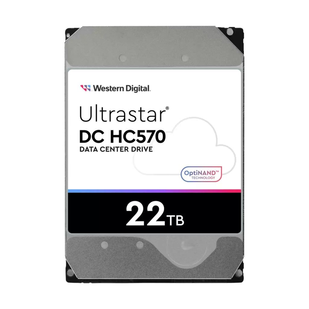 22TB WD 3.5" Ultrastar DC HC570 SATA szerver winchester (0F48155/WUH722222ALE6L4)
