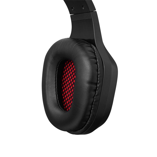Rampage RM-K90 VECTOR mikrofon  USB  3,5 Jack  hangerőszabályzó nagy-párnás Fejhallgató Fekete