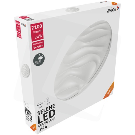 Avide ACLO38NW-24W-SEL44 MENNYEZETI LÁMPA LED IP44 SELENE 24W Avide ACLO38NW-24W-SEL44 MENNYEZETI LÁMPA LED IP44 SELENE 24W