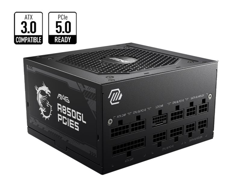 MSI MAG A850GL PCIE5 850W tápegység MSI MAG A850GL PCIE5 850W tápegység