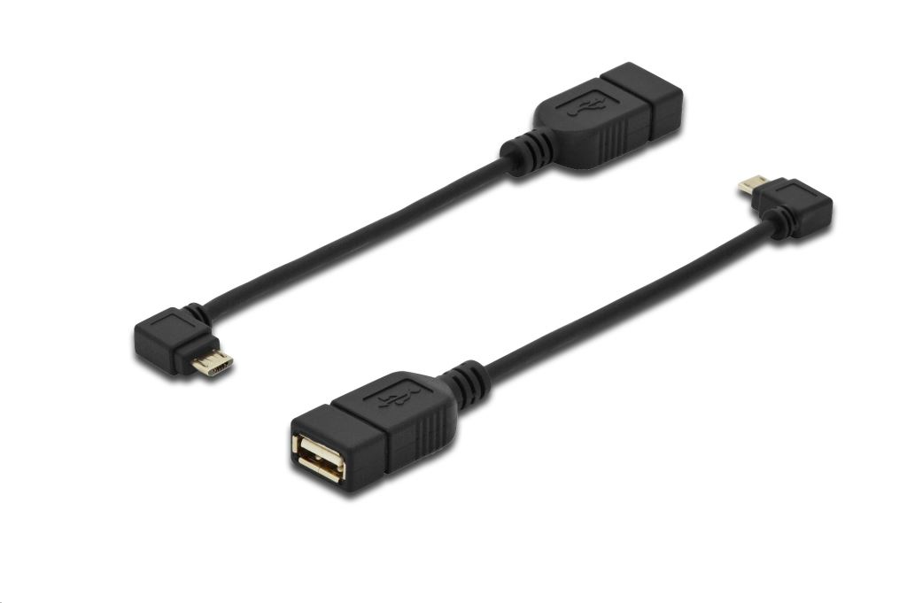 Assmann Micro USB B -> USB A OTG kábel 15cm (AK-300313-002-S) Assmann Micro USB B -> USB A OTG kábel 15cm (AK-300313-002-S)