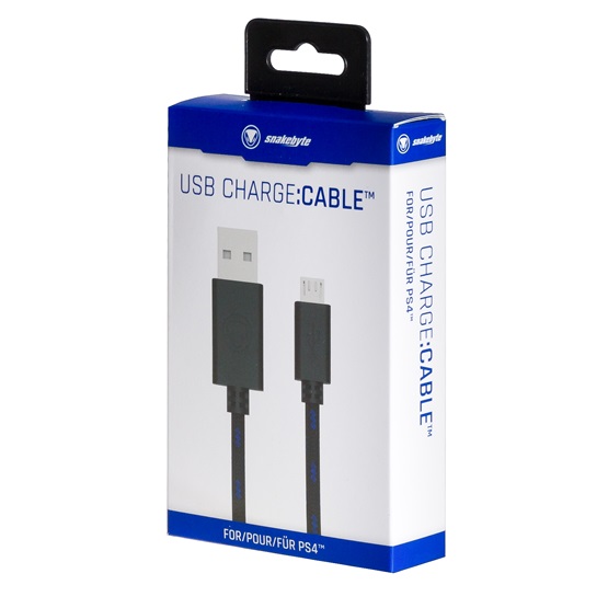 Snakebyte PS4 USB Charge Cable - 3m Meshcable Snakebyte PS4 USB Charge Cable - 3m Meshcable