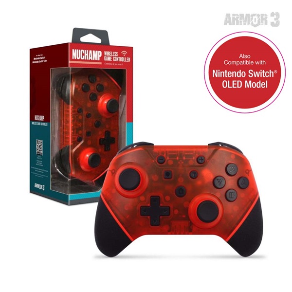 ARMOR3 NUCHAMP Nintendo Switch Kiegészítő Vezeték nélküli kontroller Piros ARMOR3 NUCHAMP Nintendo Switch Kiegészítő Vezeték nélküli kontroller Piros