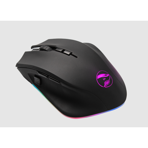 SHARK GAMING Egér - Shark Velocity M71 Gaming (Optikai, 16000DPI, 8 gomb, RGB, Wireless, PAW3335, fekete)