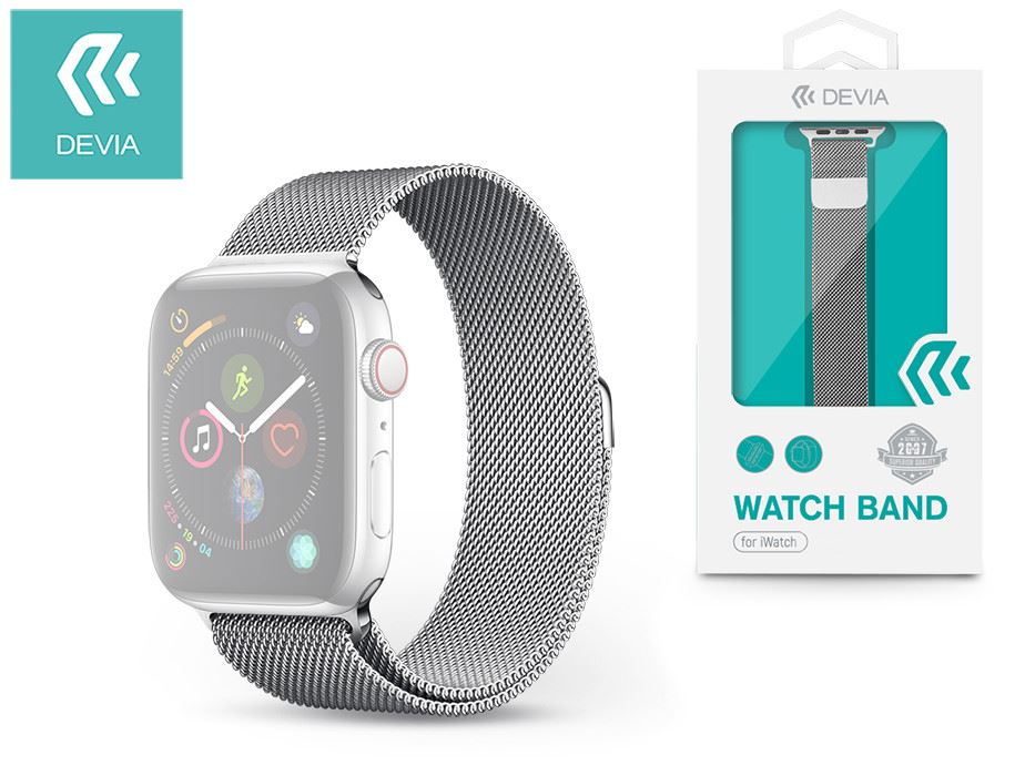 Devia ST325076 Apple Watch 42/44mm fém óraszíj ezüst