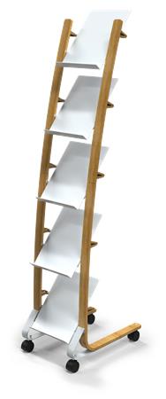 ALBA  Katalógustartó mobil  5 rekeszes  fa/fehér
