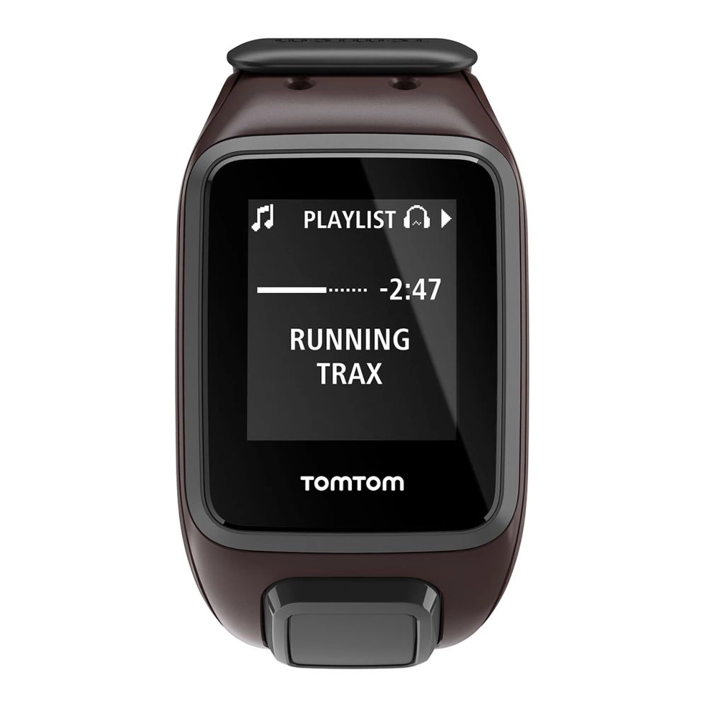 TomTom Spark Music GPS fitnesz okosóra Bluetooth-fülhallgatóval, nagy, barna