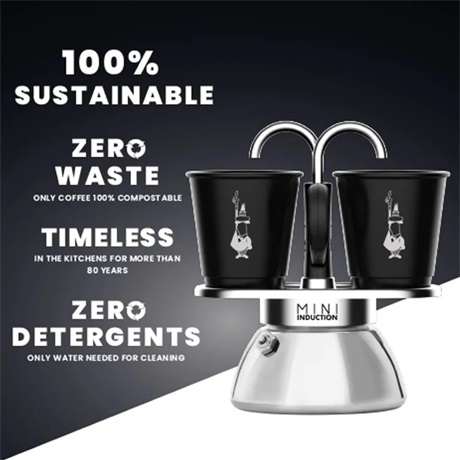 Bialetti 7310 MINI EXPRESS 2 személyes szett kotyogós kávéfőző Fekete-inox Bialetti 7310 MINI EXPRESS 2 személyes szett kotyogós kávéfőző Fekete-inox
