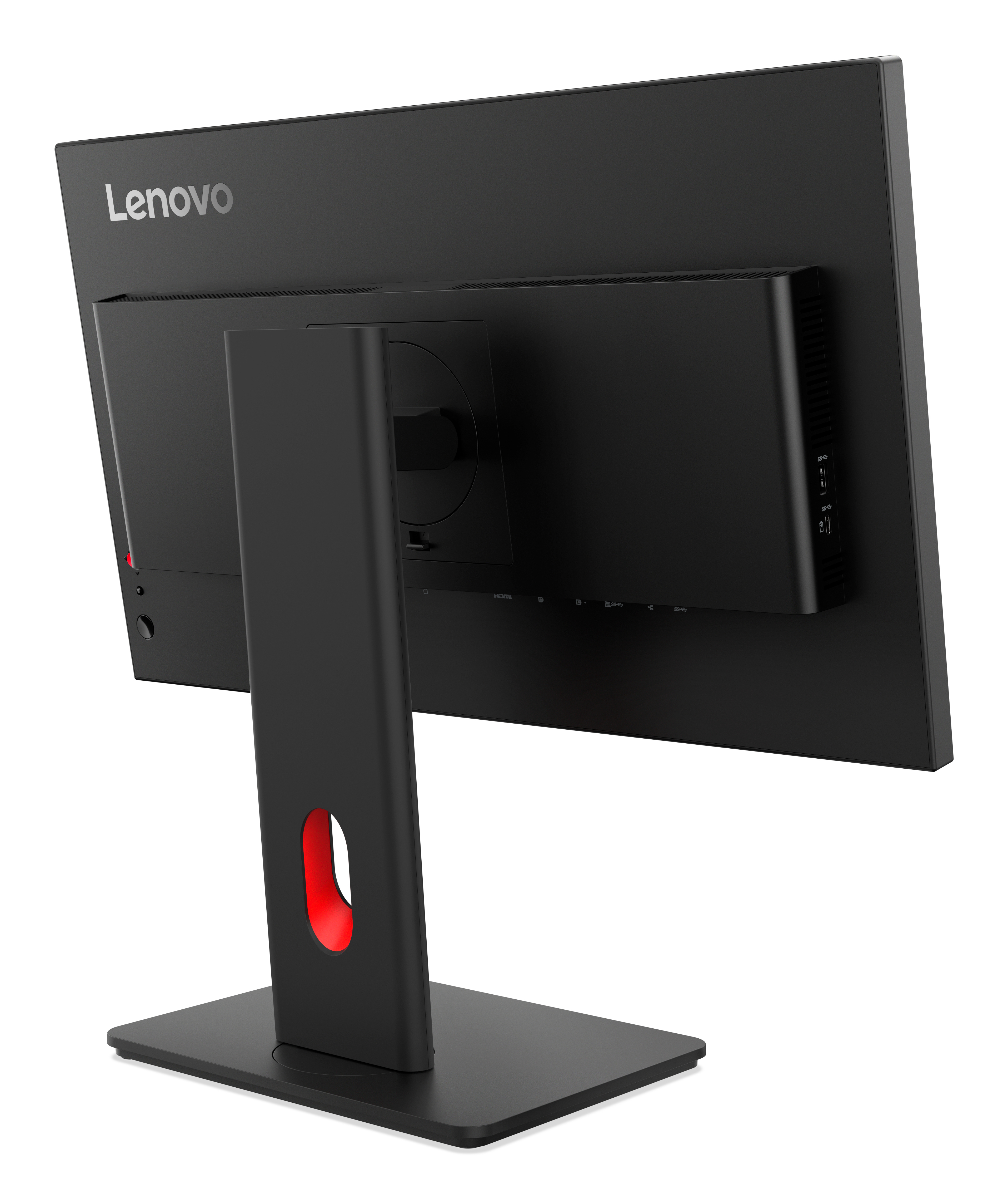 LENOVO 23,8" ThinkVision T24D-40  Monitor - 1920x1080, Full HD, LED, IPS, 100Hz, 4ms, Hangszóró, LAN, Pivot, Fekete