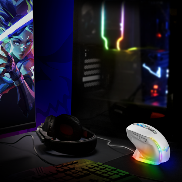 Spirit of Gamer  ELITE-M50 White RGB  Vezeték nélküli Egér Fehér 