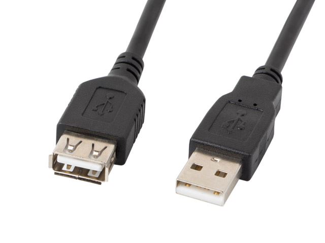 Lanberg USB 2.0 AM-AF hosszabbító kábel 1.8m fekete (CA-USBE-10CC-0018-BK) Lanberg USB 2.0 AM-AF hosszabbító kábel 1.8m fekete (CA-USBE-10CC-0018-BK)