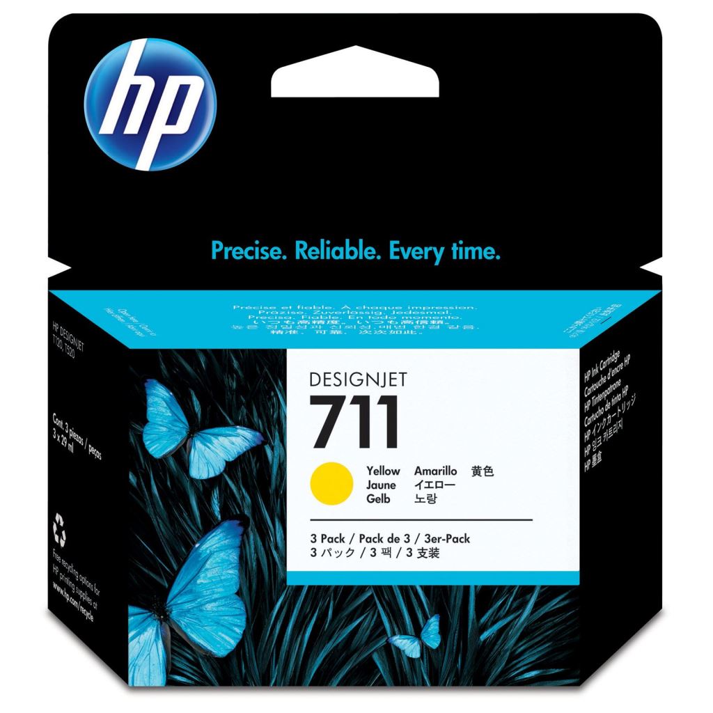 HP CZ136A sárga tintapatron 3db (711) HP CZ136A sárga tintapatron 3db (711)