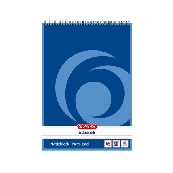 Herlitz A5 50lap vonalas spirálblokk Herlitz A5 50lap vonalas spirálblokk
