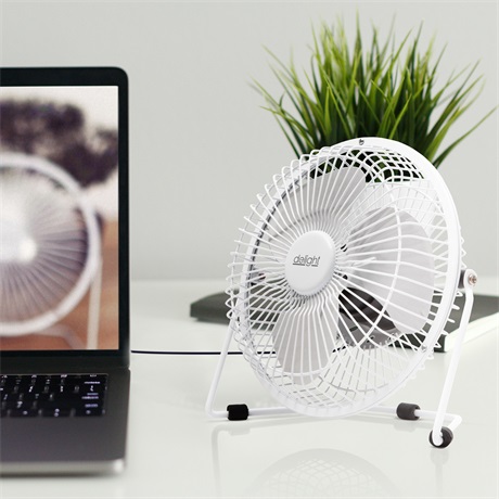 Delight 51110WH USB MINI VENTILÁTOR FEHÉR 18 CM Delight 51110WH USB MINI VENTILÁTOR FEHÉR 18 CM