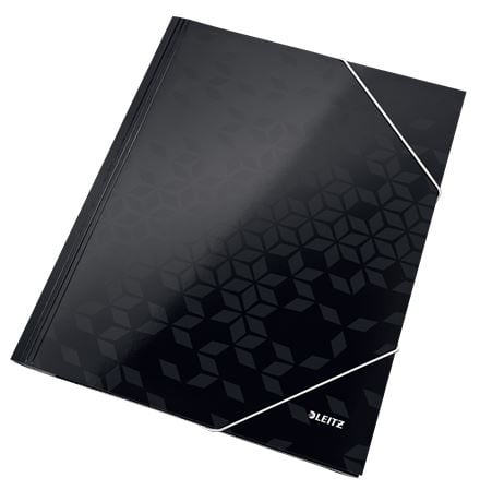 Leitz WOW karton gumis mappa fekete (39820095)