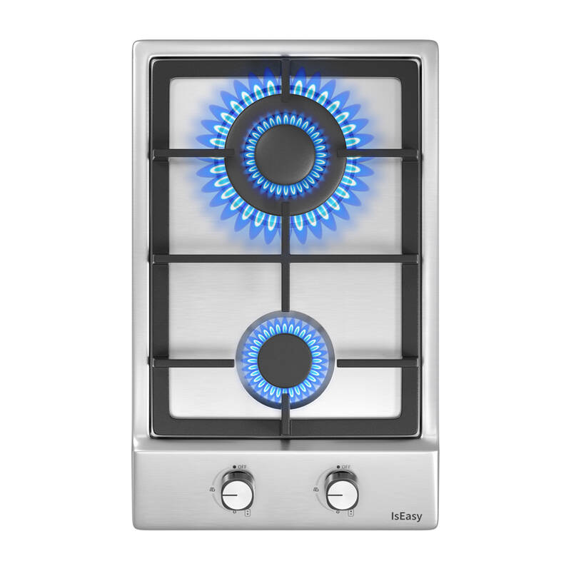 IsEasy 2 zónás gáztűzhely MGBS-312A Rozsdamentes acél