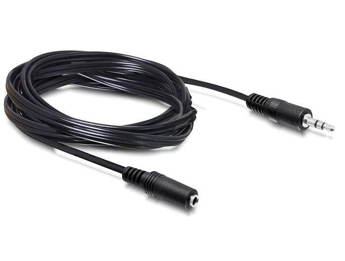 Delock kábel audio sztereo jack kábel, 3.5 mm, apa / anya, 5 m (84237)