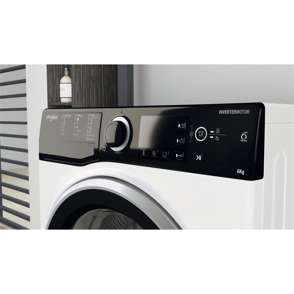 Whirlpool WRBSB 6249 S EU Elöltöltős mosógép – 6 kg, 1200 ford./perc, C Energiaosztály, 6. Érzék technológia, My program