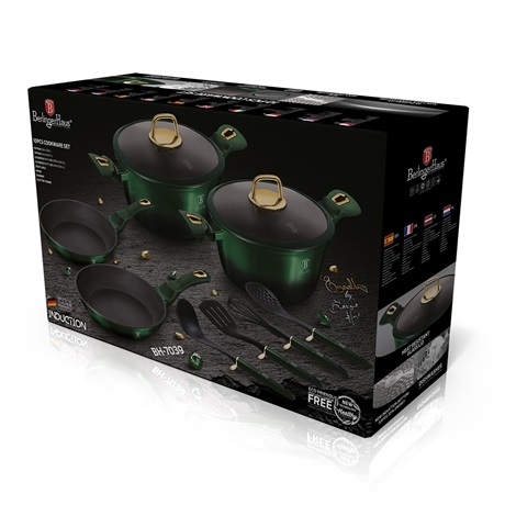 Berlinger Haus BH/7039 Emerald Collection 10 részes edénykészlet Berlinger Haus BH/7039 Emerald Collection 10 részes edénykészlet