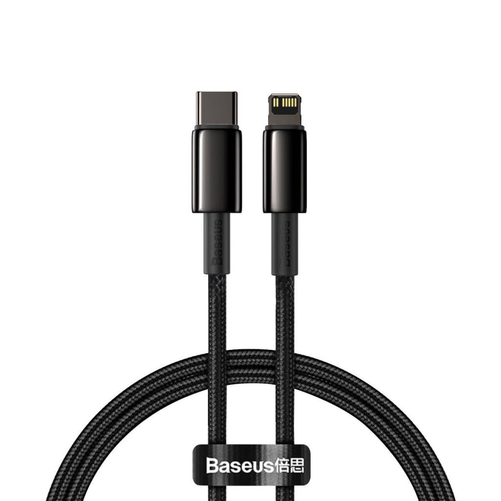 Baseus Tungsten Gold USB-C - Lightning kábel PD 1m fekete (CATLWJ-01) Baseus Tungsten Gold USB-C - Lightning kábel PD 1m fekete (CATLWJ-01)