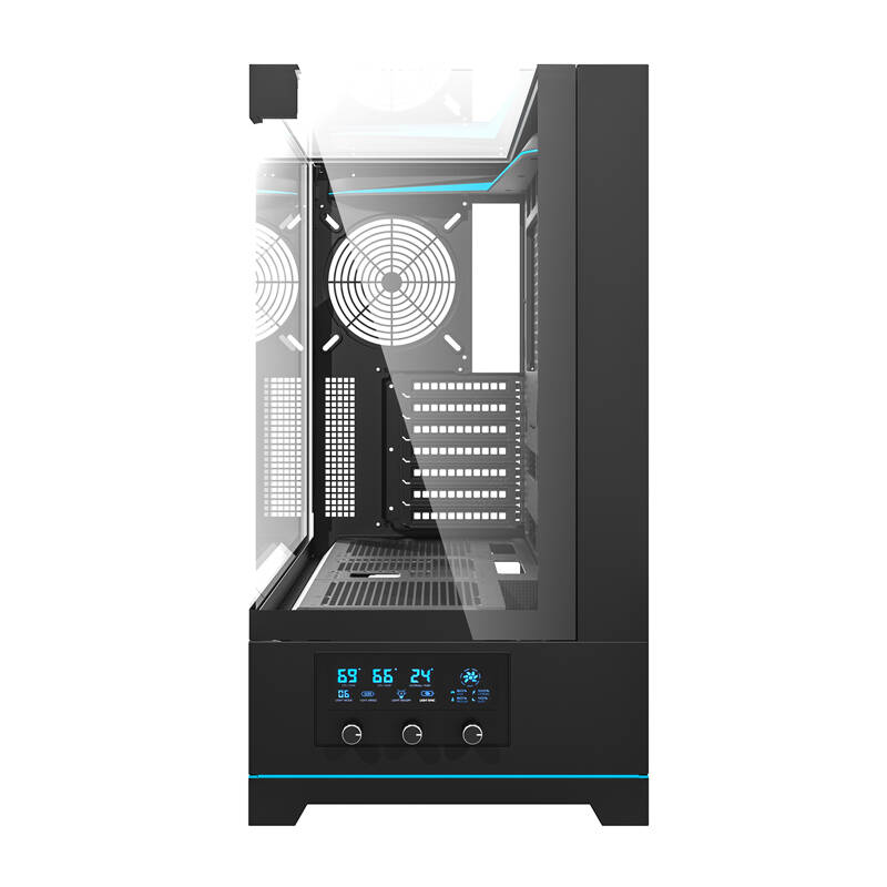 Darkflash DY450 számítógépház ventilátorok nélkül Fekete 