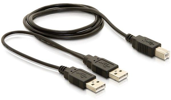 Delock DL82394 USB 2.0-B – USB-A hálózati + hálózati/adat kábel