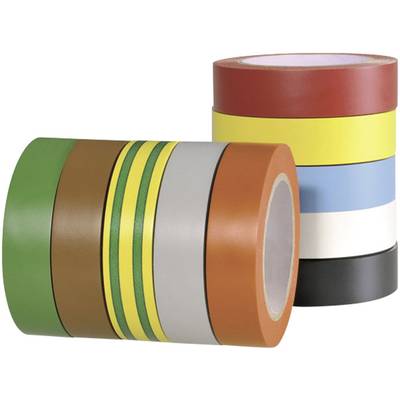 Szigetelőszalag készlet, 10 tekercs 10 m x 15 mm HellermannTyton HelaTape Flex 15 Szigetelőszalag készlet, 10 tekercs 10 m x 15 mm HellermannTyton HelaTape Flex 15