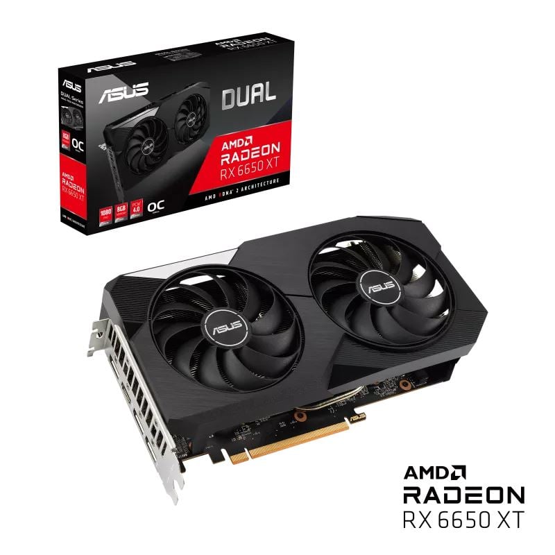 ASUS Radeon RX 6650 XT 8GB Dual OC Edition videokártya (DUAL-RX6650XT-O8G)
