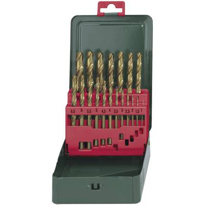 HSS TIN Spirálfúró készlet, 19 részes, DIN 338 Metabo 627156000 HSS TIN Spirálfúró készlet, 19 részes, DIN 338 Metabo 627156000