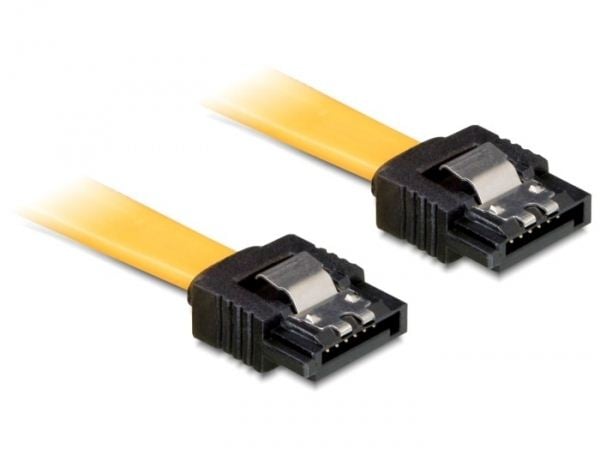 DeLock DL82797 kábel SATA 6 Gb/s fém rögzítőkkel 10 cm