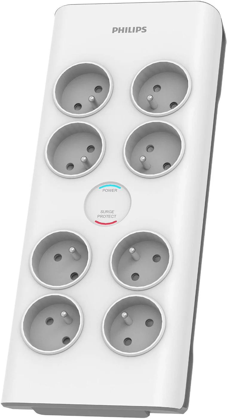 Philips SPN7080WA/60 túlfeszültségvédő elosztó 8 aljzat 2m fehér