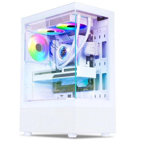 Spirit of Gamer SPECTRA Arctic  ablakos 3x12cm ventilátor  alsó táp   ATX Számítógépház   Fehér